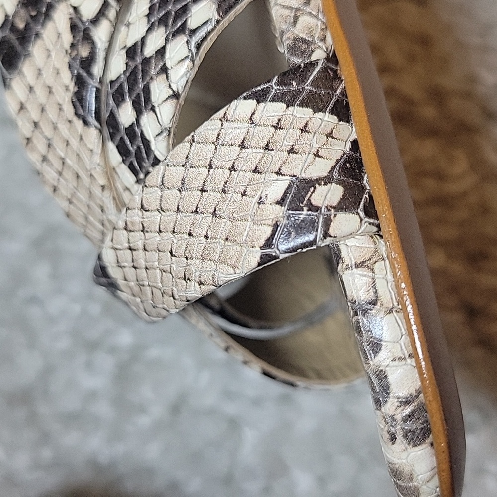 NEW KEEFA SCHUTZ snake Print Sling Back Heels Size 7 - Picture 16 of 16